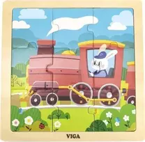 Viga Dėlionė 9 vnt. - Traukinukas