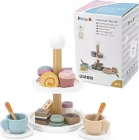 Viga Toys „Viga Polarb“ medinė patera su keksiukų sausainių kavos rinkiniu 15 AKC