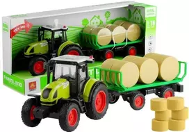 Lean Toys Traktorius su priekaba, su šienu 37,5 cm