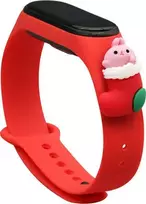 Hurtel Išmaniosios apyrankės Xiaomi Mi 3/4 kalėdinis silikoninis dirželis, Raudonos spalvos