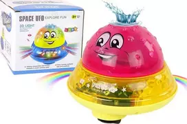 Vandens žaislas Lean Toys NSO kamuolys su muzika ir šviesomis, rožinis