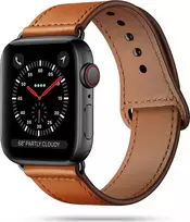Tech Protect Išmaniojo laikrodžio Apple 1/2/3/4/5/6 odinis dirželis, Rudos spalvos, 42/44mm