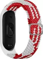Beline apyrankė Mi Band 3/4 Textile raudonos ir baltos spalvos