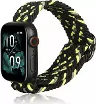 Beline apyrankė Apple Watch Textile 38/40/41mm juodos ir laimo spalvos