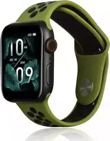 Beline Apple Watch Sport Silicone apyrankė 38/40/41mm žalios spalvos/juodos spalvos