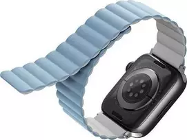UNIQ apyrankė Revix Apple Watch Series1/2/3/4/5/6/7/8/9/SE/SE2 38/40/41mm. Reversible Magnetic baltos ir mėlynos spalvos