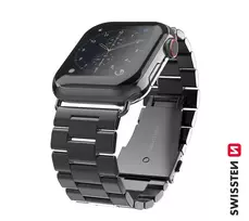 Swissten Išmaniojo laikrodžio Apple 1/2/3/4/5/6/SE dirželis, Juodos spalvos, 38/40mm
