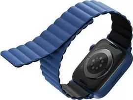 UNIQ apyrankė Revix Apple Watch Series1/2/3/4/5/6/7/8/9/SE/SE2/Ultra/Ultra 2 42/44/45/49mm. Reversible Magnetic juodos spalvos-mėlynos spalvos