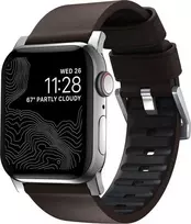 Nomad Aktyvus dirželis Pro rudas, sidabrinis - Apple Watch 49mm/46mm/45mm/44mm/42mm