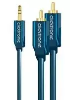 Kabelis Clicktronic Jack 3.5mm - RCA (Cinch) x2 10m tamsiai mėlyna (JAB-1339078)