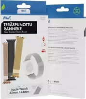 Banginė plieno pintinė apyrankė, Apple Watch 42 mm / 44 mm / 45 mm, sidabrinė