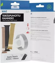 Wave plieno pintinė apyrankė, Apple Watch 42 mm / 44 mm / 45 mm, juoda