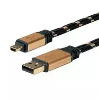 Kabelis USB Roline USB-A - miniUSB 1.8 m Juodas (11.02.8822)