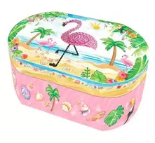 Pulio Pecoware Oval Music Box - Flamingo