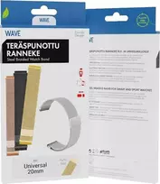 Wave Banguota plieno pinta apyrankė 20mm, skirta išmaniesiems ir sportiniams laikrodžiams, auksinė