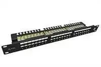 SOLARIX patch panel, CAT6, 24 x RJ45 , UTP, su surišimo juosta, juodas, 1U