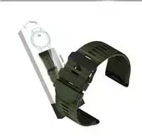 RhinoTech dirželis skirtas Garmin QuickFit silikoninis lauko 26mm tamsiai žalias
