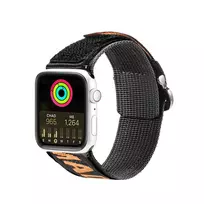 Dux Ducis apyrankė (Outdoor Version) Apple Watch Ultra apyrankė, SE, 9, 8, 7, 6, 5, 4, 3, 2, 1 (49, 45, 44, 42 mm) Nylon juodos ir oranžinės spalvos