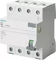 Siemens SENTRON liekamosios srovės grandinės pertraukiklis Tipas AC 63A 300mA 400V