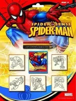 Multiprint MULTIPRINT SPIDERMAN STAMPS LIZDINĖ PLOKŠTELĖ 5 Vnt