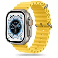 Tech Protect Išmaniojo laikrodžio Apple 4/5/6/7/8/SE/ULTRA silikoninis dirželis, Geltonos spalvos, 42/44/45/49mm