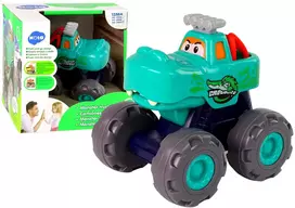 Lean Cars Lean Toys Automobilis krokodilas su dideliais ratais