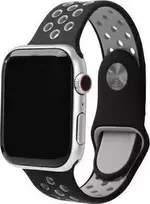 Beline apyrankė Apple Watch Sport silikoninė 38/40/41mm juodos ir pilkos spalvos