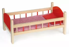 Viga Medinė lėlių lova iki 50 cm su vigos patalyne