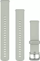 Greitai atsegamas Quick Release Garmin laikrodžio dirželis, 18 mm, Šalavijų pilkos spalvos su sidabrinės saplvos sagtimi