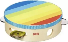 Goki spalvotas tamburinas, muzikinis žaislas (GOKI-61920)