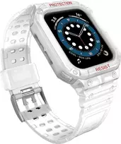 Išmaniojo laikrodžio Apple SE/7 silikoninis Hurtel dirželis, Baltos spalvos, 42/44/45 mm