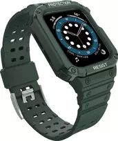 Išmaniojo laikrodžio Apple SE/7 silikoninis Hurtel dirželis, Žalios spalvos, 42/44/45 mm