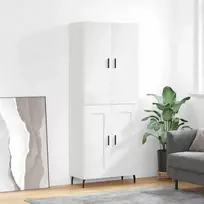 Komoda, baltos spalvos, 69,5x34x180cm, apdirbta mediena