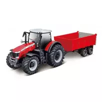 Bburago BBU Massey Ferguson 8740S su priekaba 31662