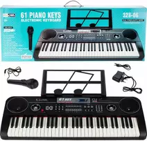 Malplay Didelis vaikiškas pianinas su mikrofonu, 61 klavišas