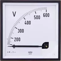 Lumel Analoginis voltmetras 96x96 N IP50 E616 600V darbinė padėtis C3 K=90 laipsnių be KJ sertifikato (EA19N E61600000000)