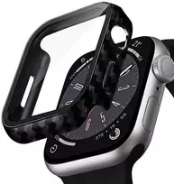 Crong Hybrid Watch Case - dėklas su stiklu skirtas Apple Watch 44mm Carbon