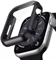 Crong Hybrid Watch Case - dėklas su stiklu skirtas Apple Watch 41mm Juodas