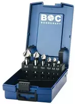 Grąžtas Bohrcraft Kūginių ir šerpetojančių įgilintuvų rinkinys HSS 6,3–20,5 mm 90° 6 vnt.