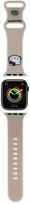Apyrankė Apple Watch 1 / 2 / 3 / 4 / 5 / 6 / SE / 7 / 8 (38 / 40 / 41 mm) Hello Kitty dirželis silikoninis kitty galva (HKAWMSCHBLE) smėlio spalvos