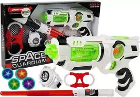 Lean Toys Kosminio Kario Rinkinys su Lazeriniu Pistoletu ir Šviesos Kardu