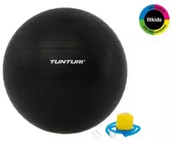 Tunturi Gymball Mankštos kamuolys su pompa 75cm, juodas