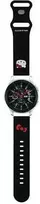 Apyrankė Samsung Galaxy Watch (46mm) / Samsung Gear S3 (46mm) / Huawei Watch GT / GT 2 / GT 2 PRO / GT 3 / GT 3 PRO (46mm) Hello Kitty Strap Silicone Kitty Head (HKUWLSCHBLK) juodos spalvos