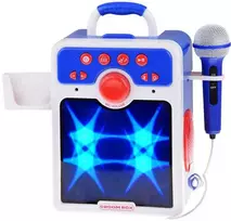 Jokomisiada Muzikinis „Boombox“ mėlynasis garsiakalbis vaikams su mikrofonu