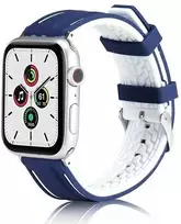 Beline Apple Watch Solid Silicone apyrankė 38/40/41mm Navy/baltos spalvos