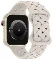 Beline apyrankė Apple Watch silikoninė Woven 42/44/45/49mm starlight box