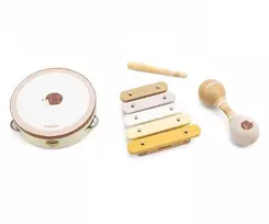 Viga Toys „Viga Polarb“ muzikos rinkinys Ežys Tambourine Maracas Xylophon