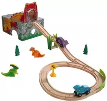 Kidkraft nuotykių trasos Dino World T-Rex traukinių rinkinys