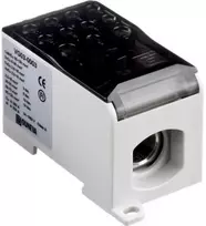 Ouneva Oy OJL paskirstymo blokas 280A. Įvadas Al/Cu 35-120mm2. Cu išėjimo anga 2*(6-35)+5*(2,5-16)+4*(2,5-10)