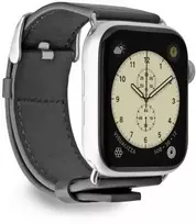 Case4Me „SBS“ ekologiškos odos dėklas „Apple Watch“ laikrodžiui (42/44/45/49 mm). Juodas